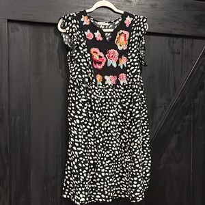 KIRUNDO Summer Mini Dress V Neck Boho Floral S